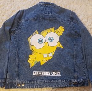 Members only SpongeBob jean jacket xl nickelodeon